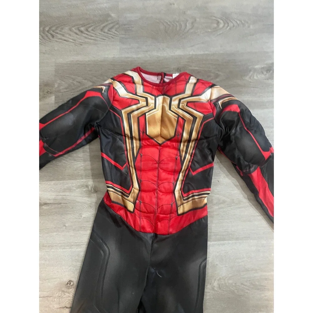 Marvel Spider-Man No Way Home Iron Spider Costume Kids Deluxe Jumpsuit Red M